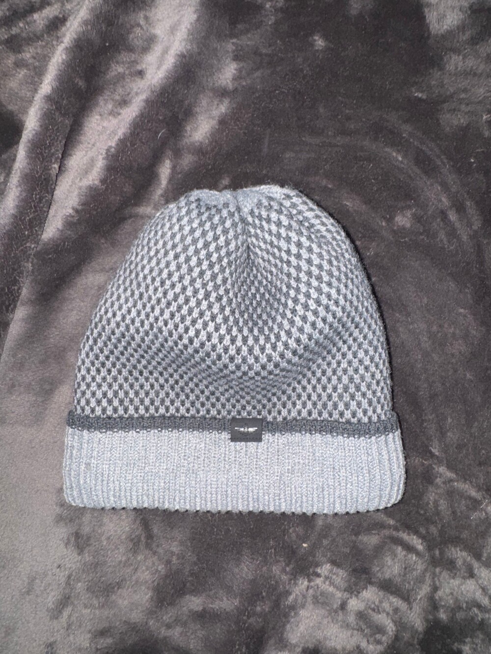 Dockers Gray and Dark Gray Knit Beanie Winter Hat